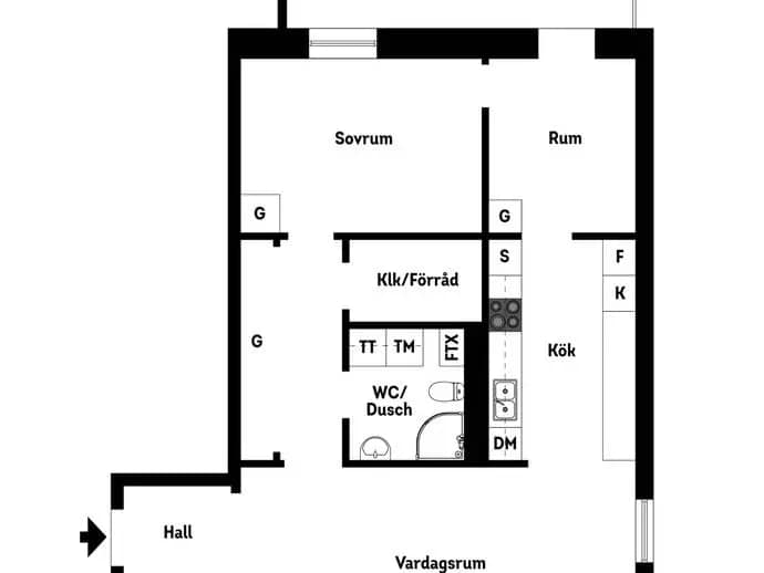 Planritning för Kornellvägen 26