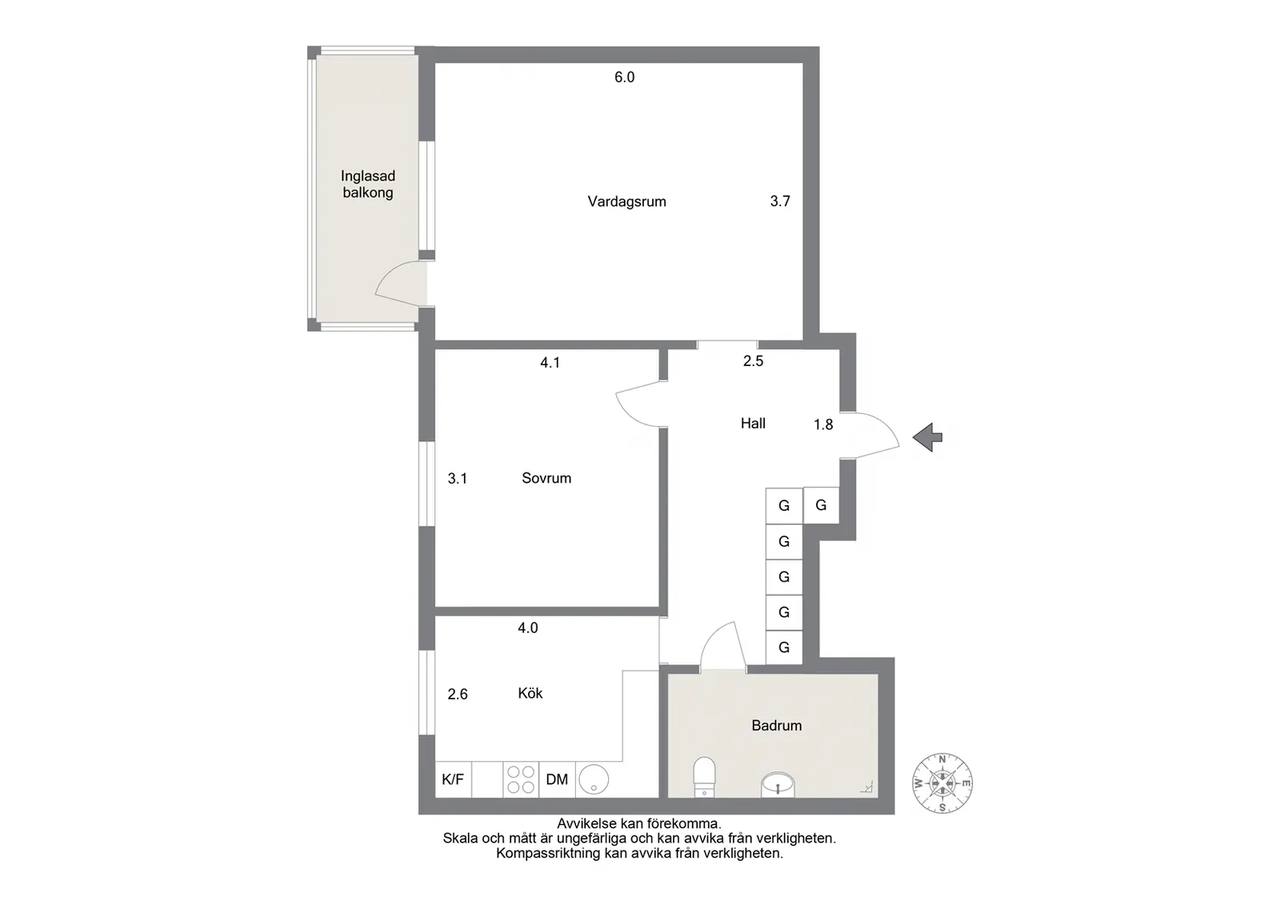 Floor plan for Jungfrugatan 22