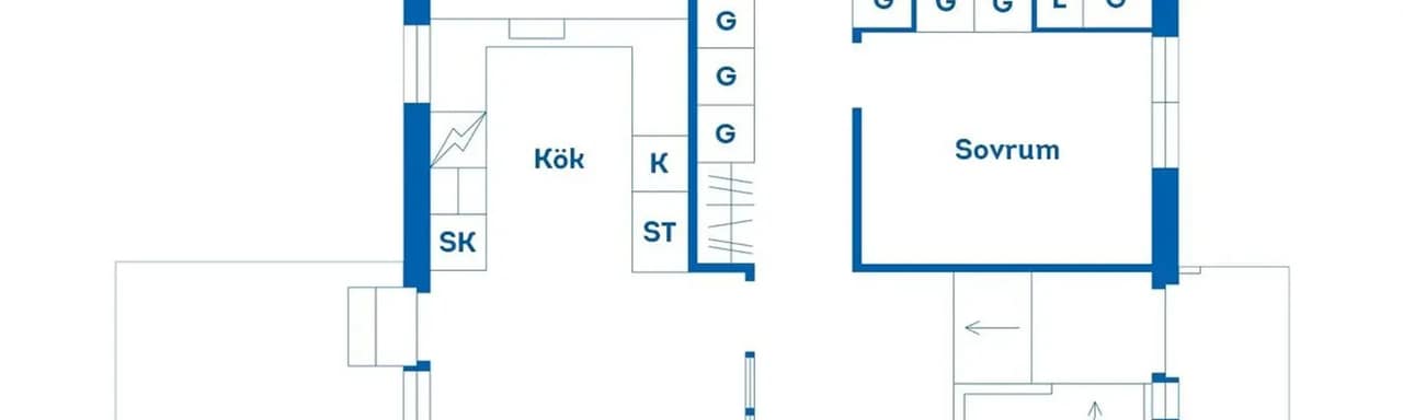 Planritning för Trädgårdsvägen 15