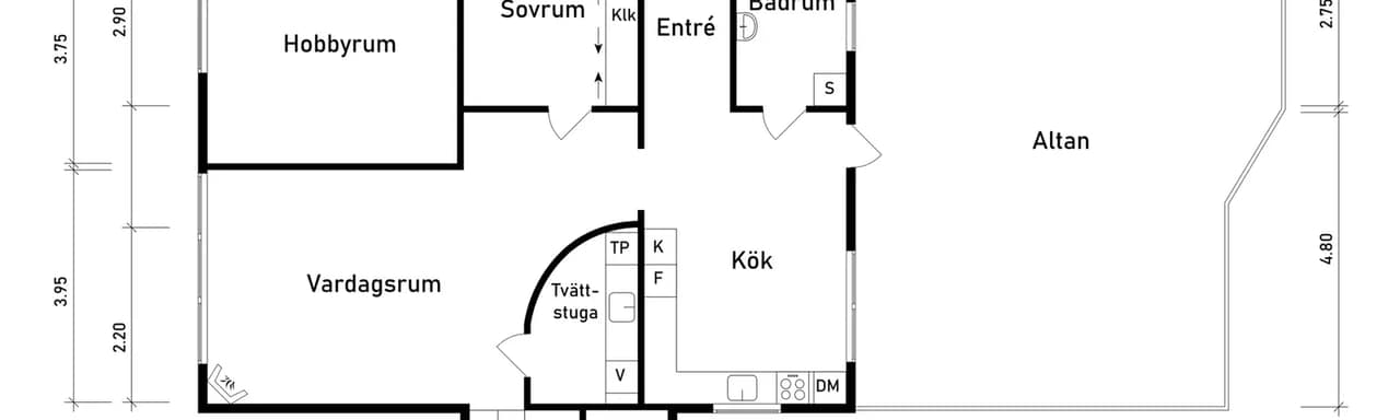 Planritning för Iglatjärnsvägen 16B
