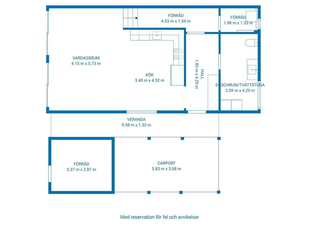 Floor plan for Syréngatan 21A