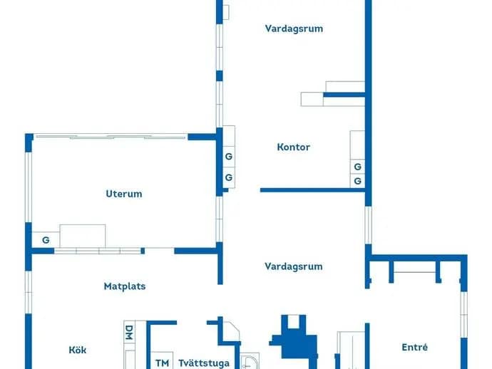 Planritning för Vibble Skärvgatan 3A