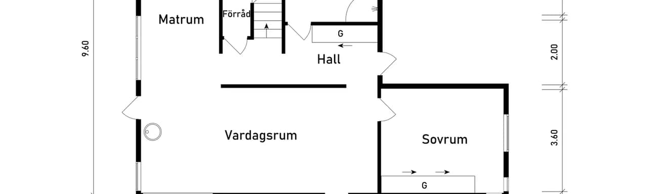 Floor plan for Trädgårdsängen 31