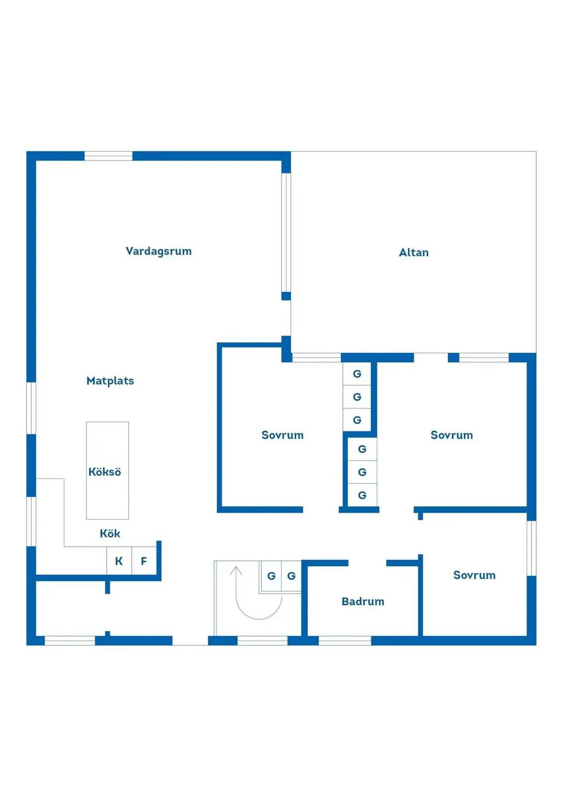 Planritning för Skungelidsvägen 51