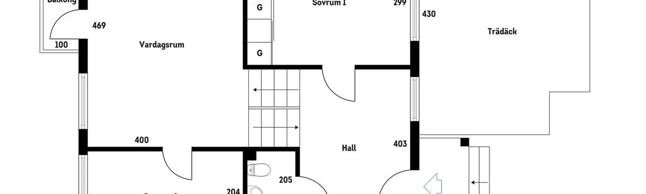 Planritning för Ekshäradsgatan 220