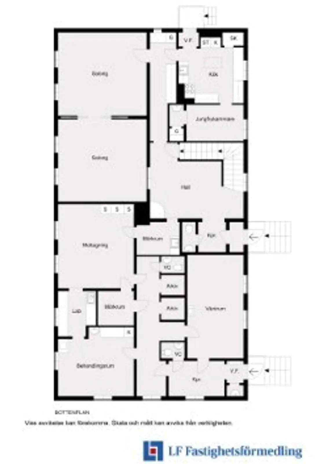 Floor plan for Kyrkogatan 13