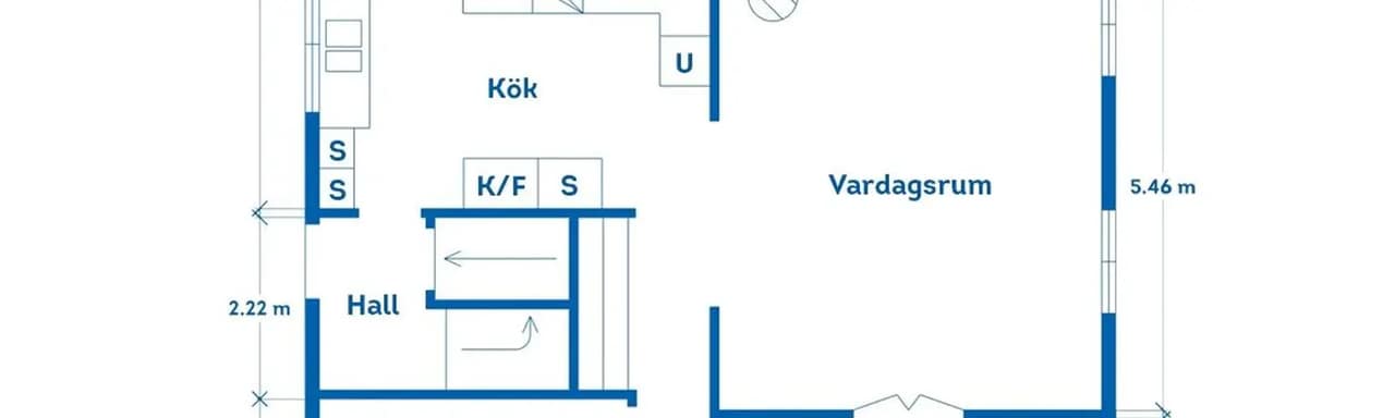 Floor plan for Halmstadvägen 4