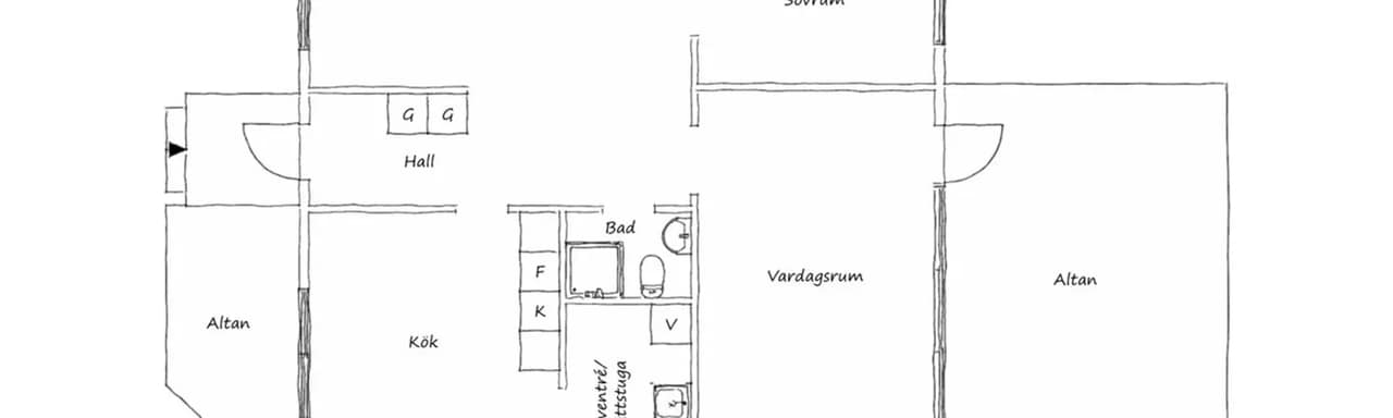 Planritning för Klista Älgtorpet 154