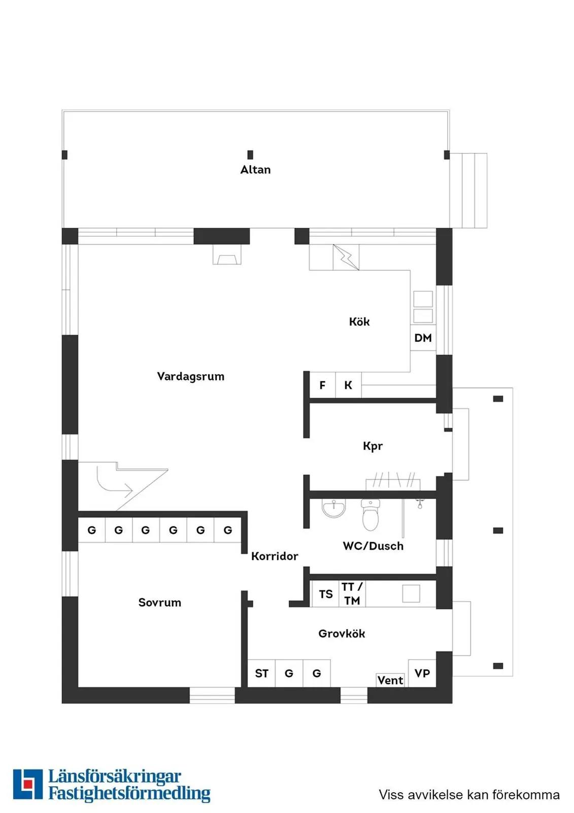 Planritning för Serpentinvägen 14