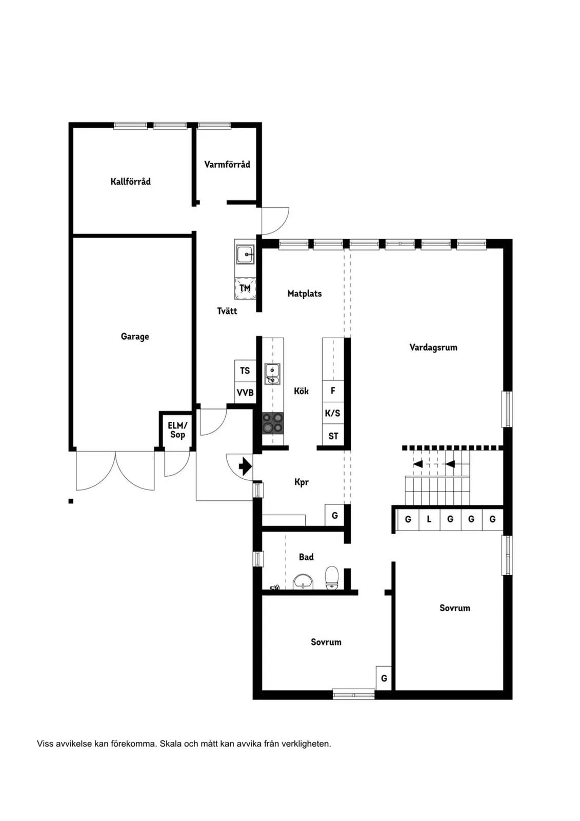 Floor plan for Fuxvägen 2