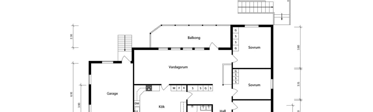 Floor plan for Korgbollsvägen 12B
