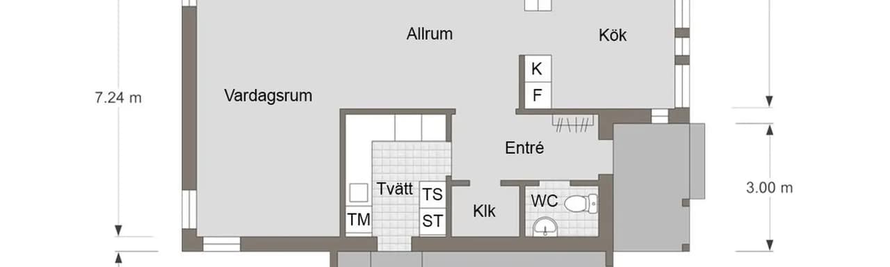 Floor plan for Biskopskulla Ramsta 7