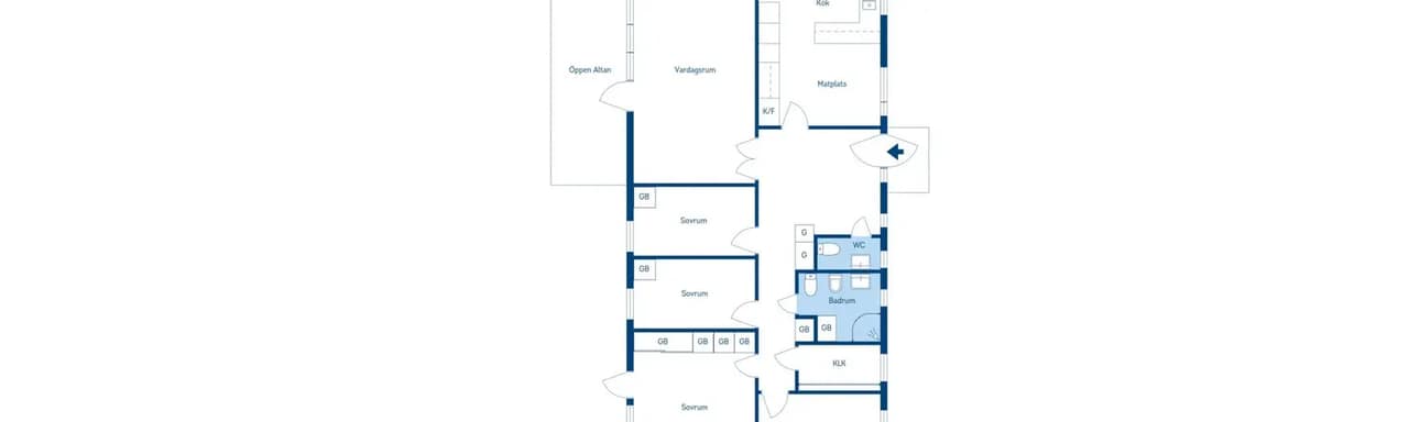 Floor plan for Sandgärdsvägen 12