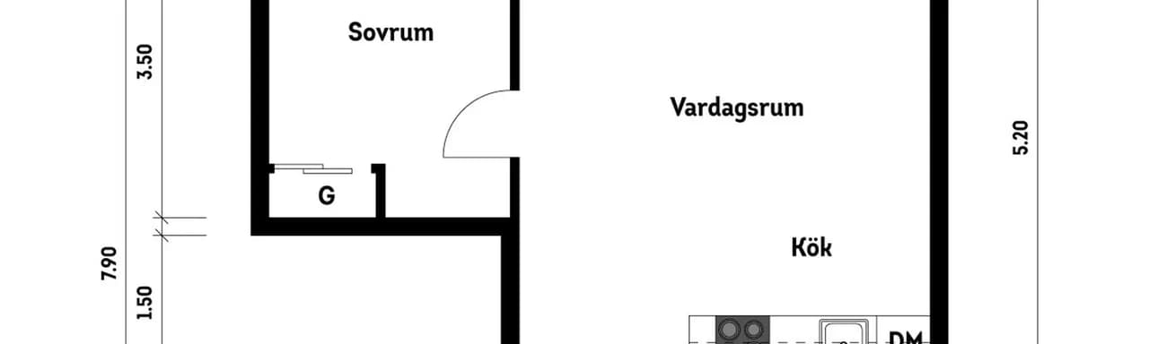 Floor plan for Valthornsgatan 6