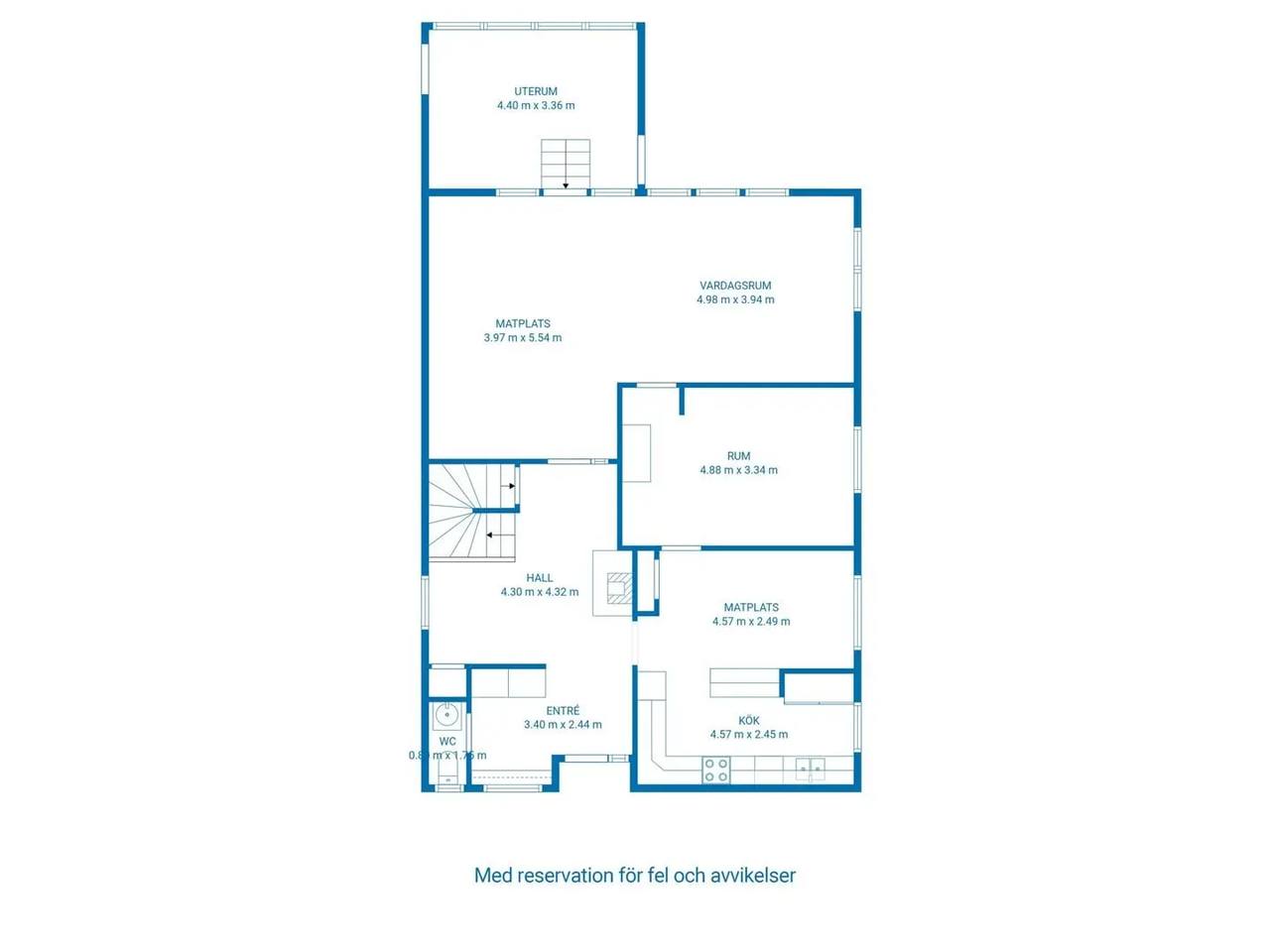 Planritning för Lasarettsgatan 34A