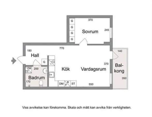 Floor plan for Klockhammarsgränd 2