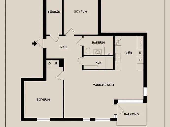 Planritning för Mangårdsvägen 7