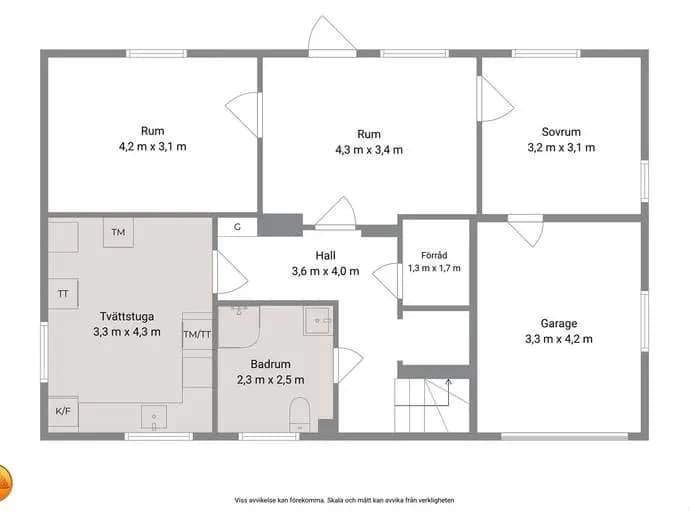 Floor plan for Eskilstunavägen 25