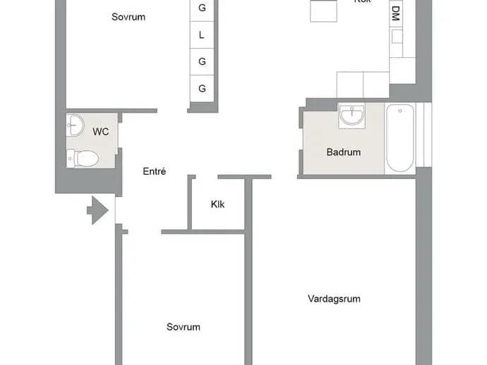 Floor plan for Johannedalsvägen 38