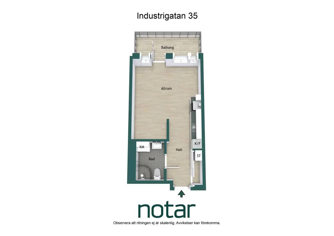 Floor plan for Industrigatan 35