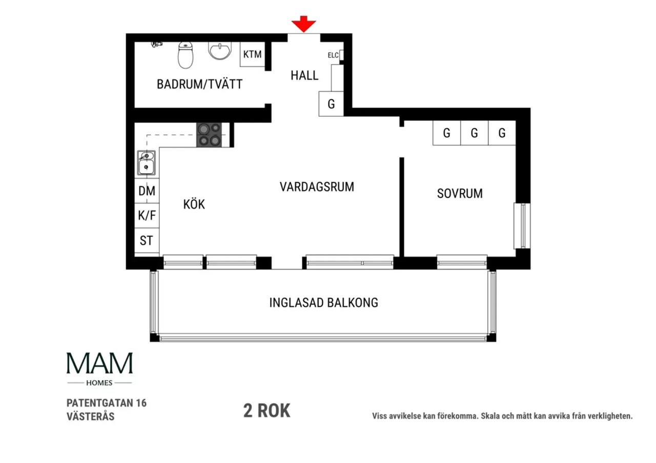 Planritning för Patentgatan 16