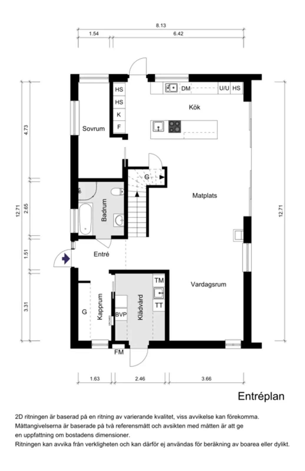 Planritning för Hemängsvägen 4