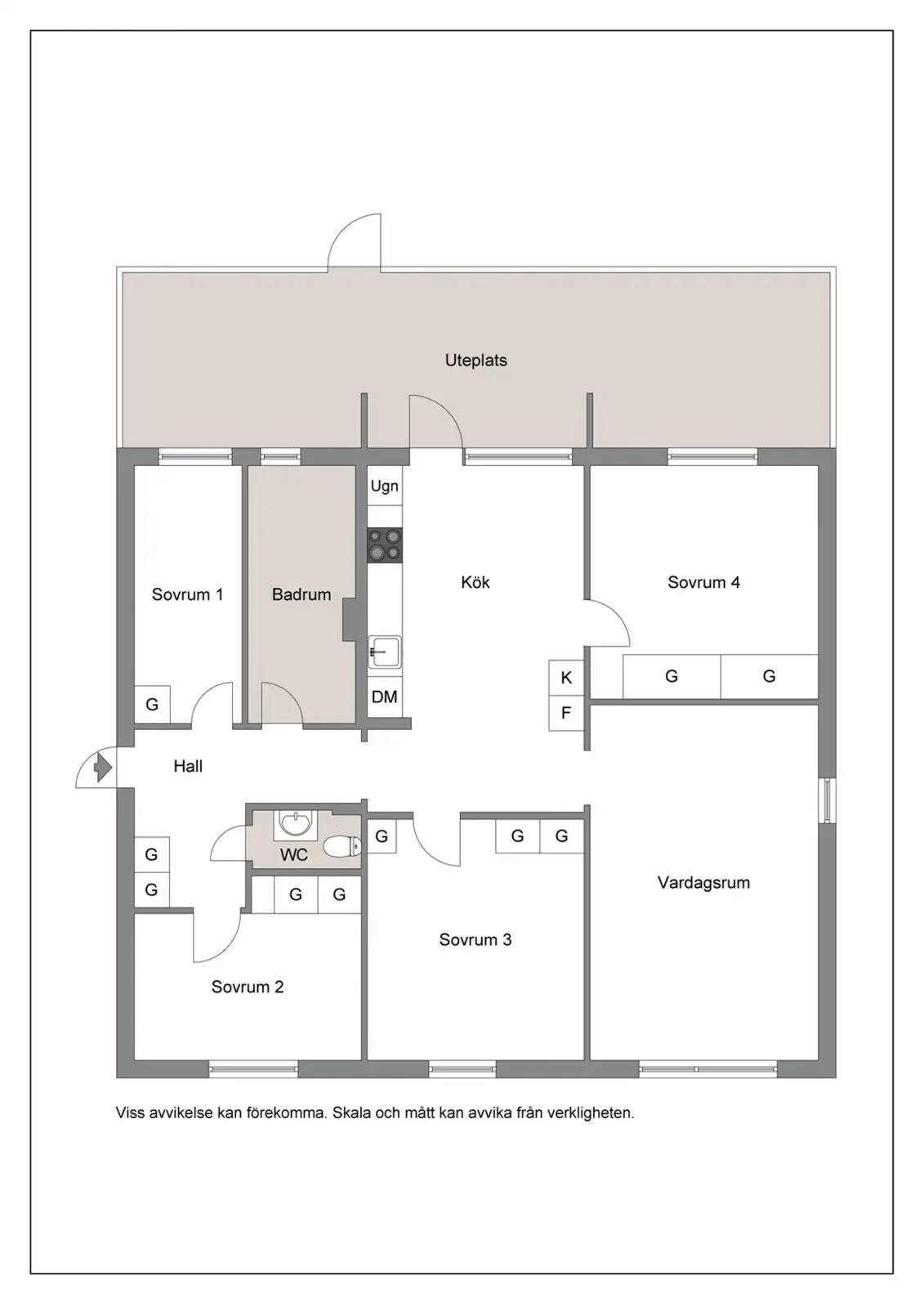 Floor plan for Tomtbergavägen 96