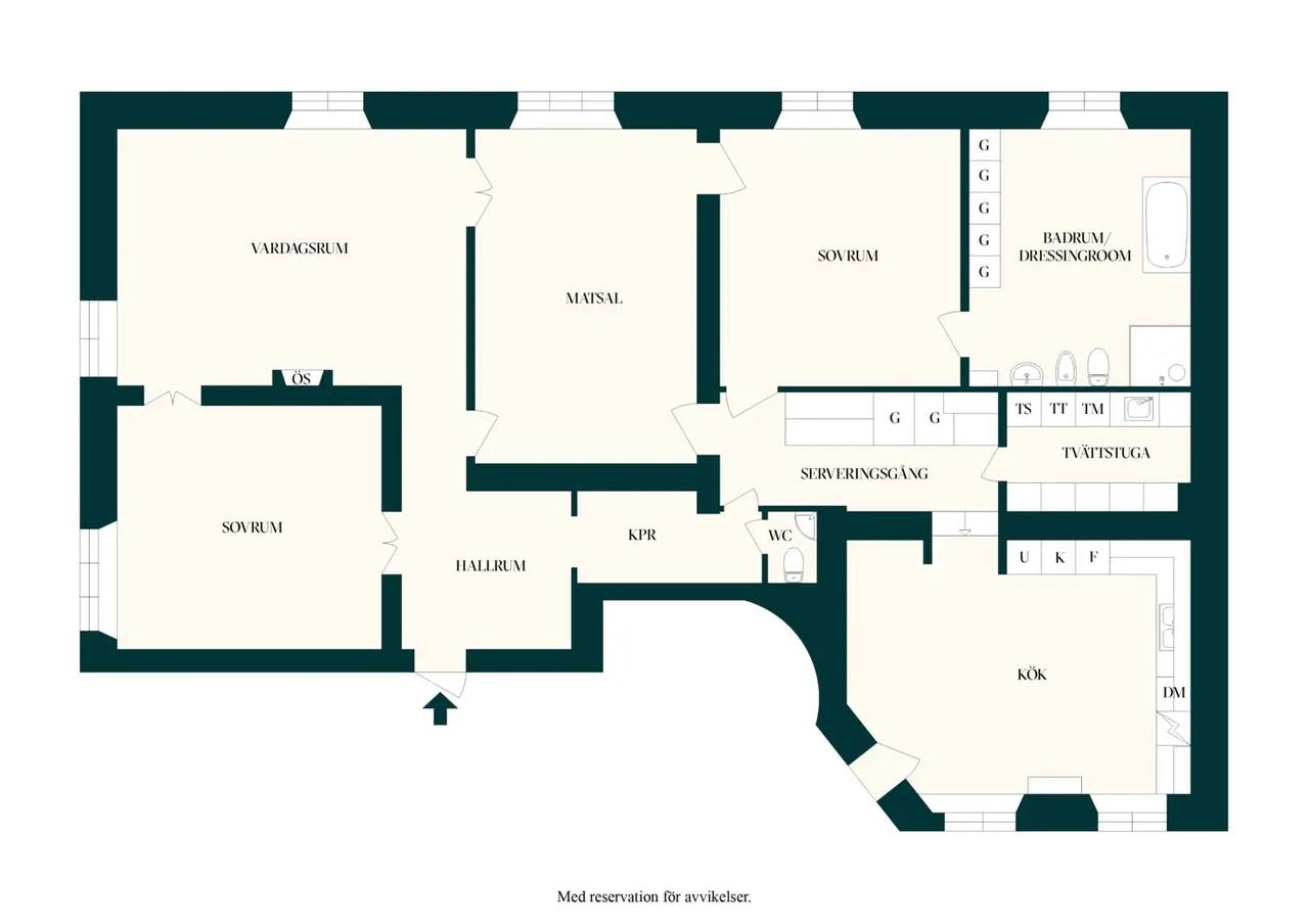 Floor plan for Terrassgatan 13