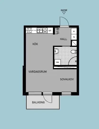 Planritning för Barkarbyvägen 96