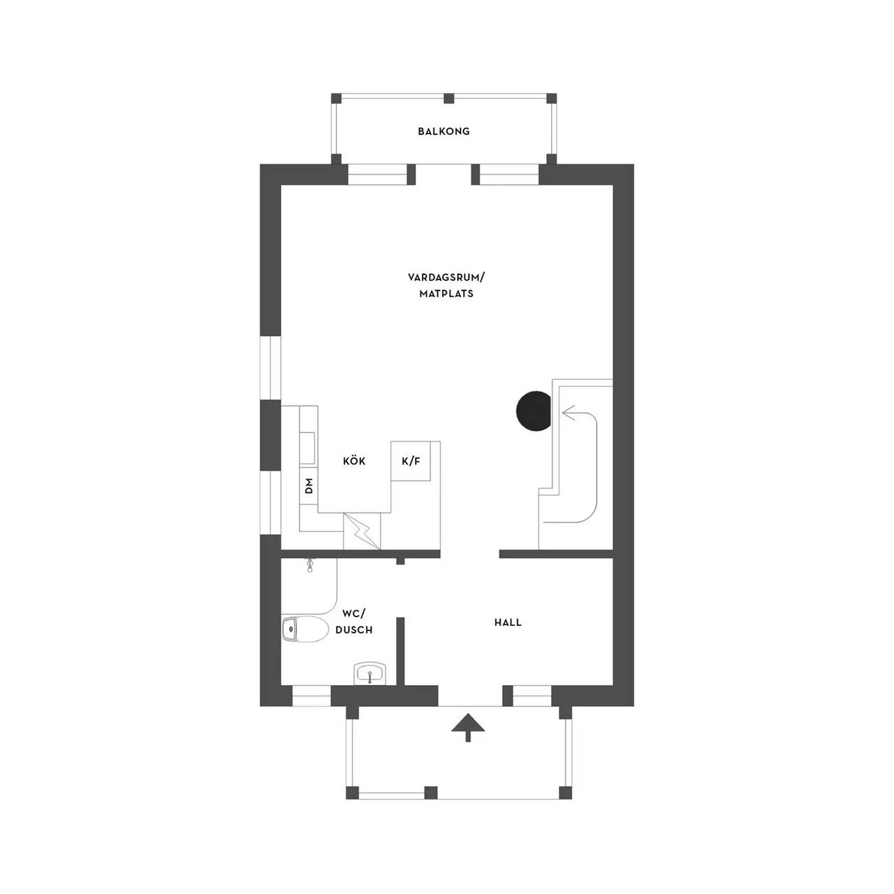 Floor plan for Övre Kullstigen 18 (KF508) lght 8