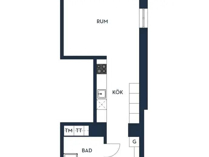 Planritning för Kalvshällavägen 36, våning 4