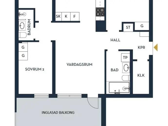 Floor plan for Gripengatan 22
