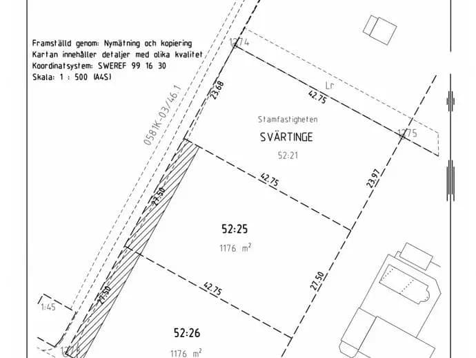 Planritning för Utsiktsvägen 22A