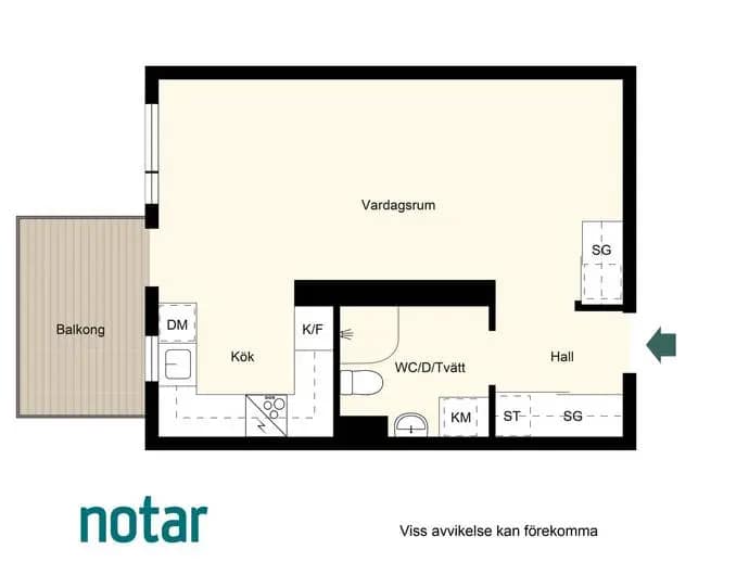 Planritning för Fridensborgsvägen 161, 2tr