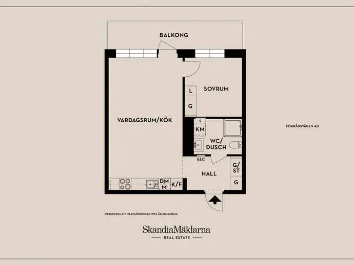 Floor plan for Förrådsvägen 40