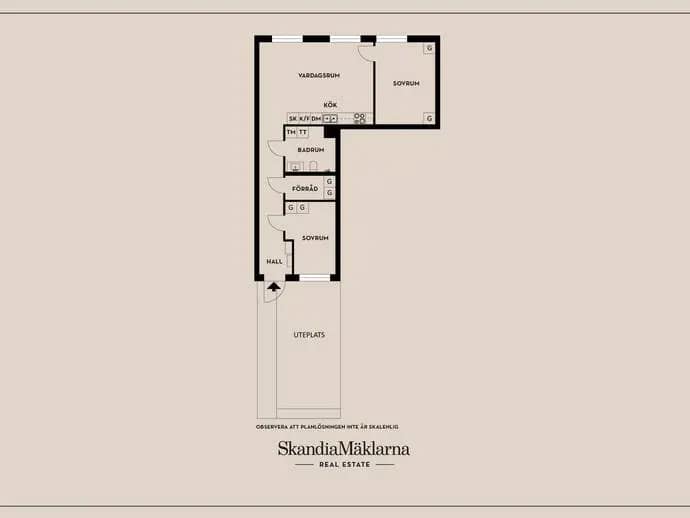 Floor plan for Gripengatan 16