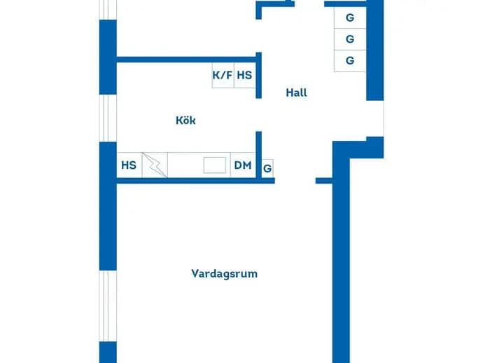 Planritning för Kaserngatan 25B