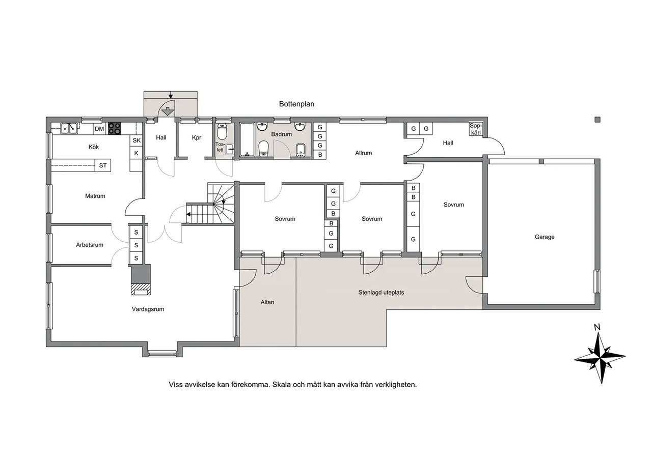 Floor plan for Ekehagsvägen 12B