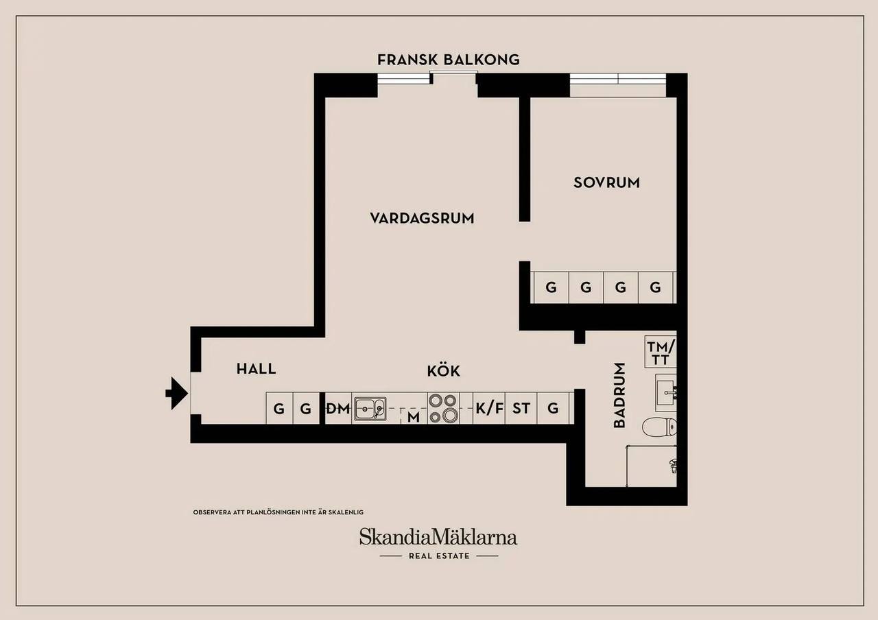 Planritning för Karlslundsvägen 24