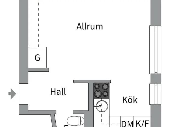 Planritning för Sankt Göransgatan 153