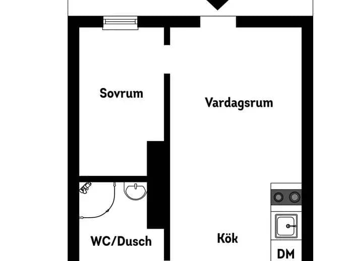 Floor plan for Hantverkargatan 46A