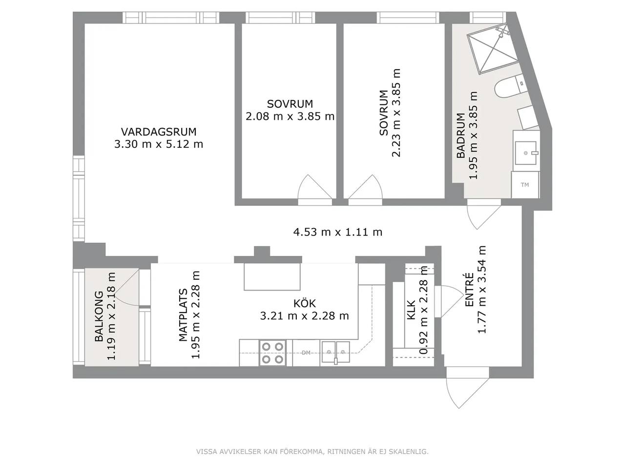 Floor plan for Teleskopgatan 16