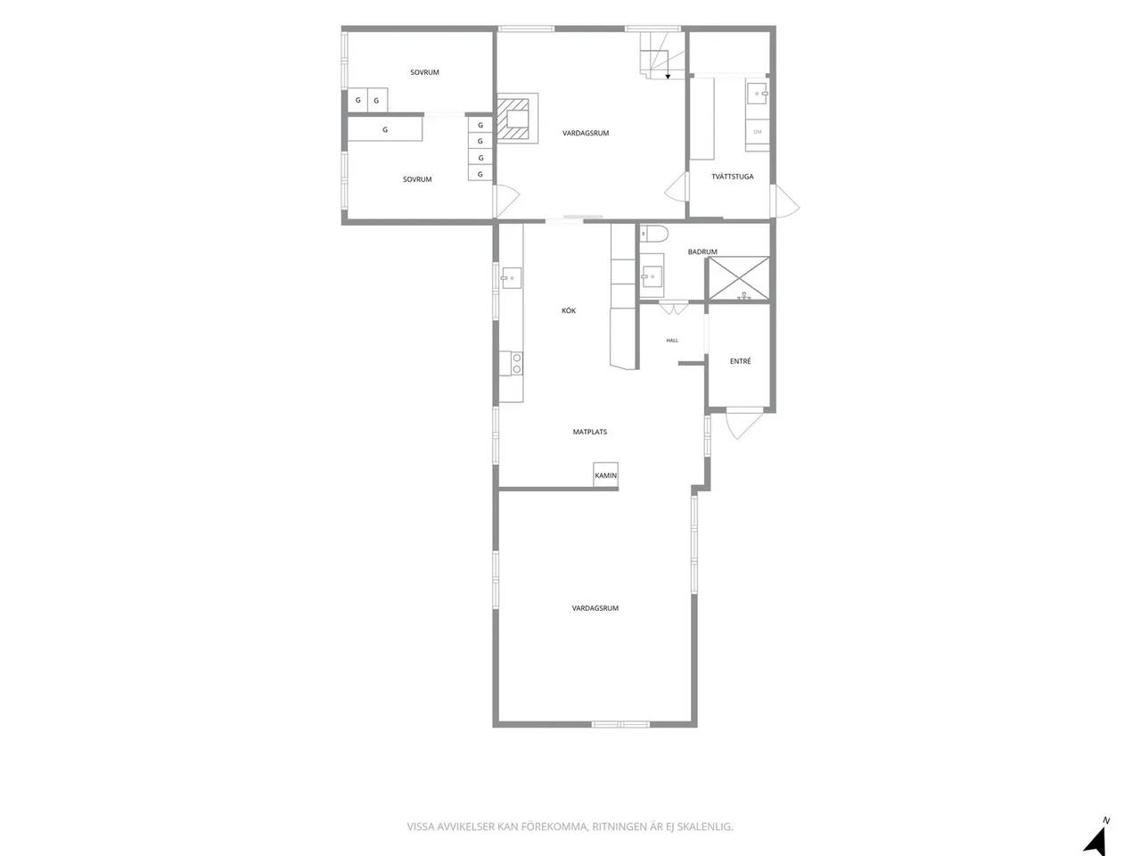 Floor plan for Gamla Malmövägen 129