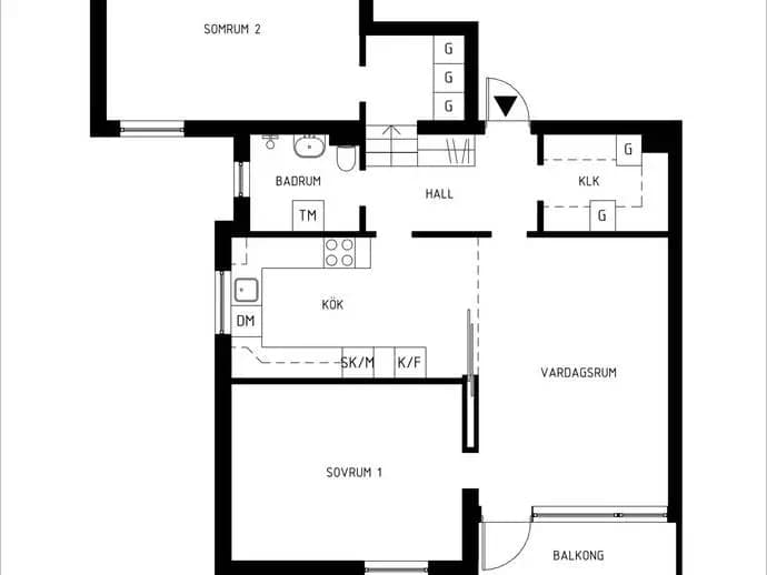 Floor plan for Duvedsvägen 17