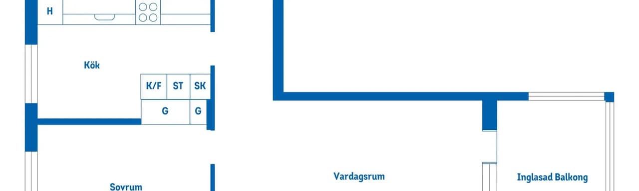 Planritning för Malmgatan 4A