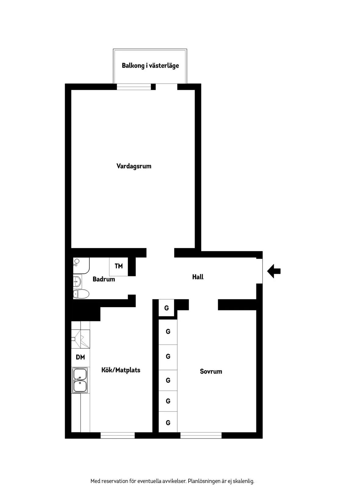 Planritning för Kanalgatan 18A