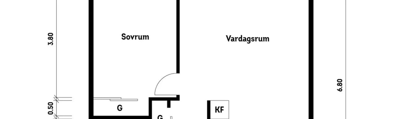 Floor plan for Rustmästaregatan 11