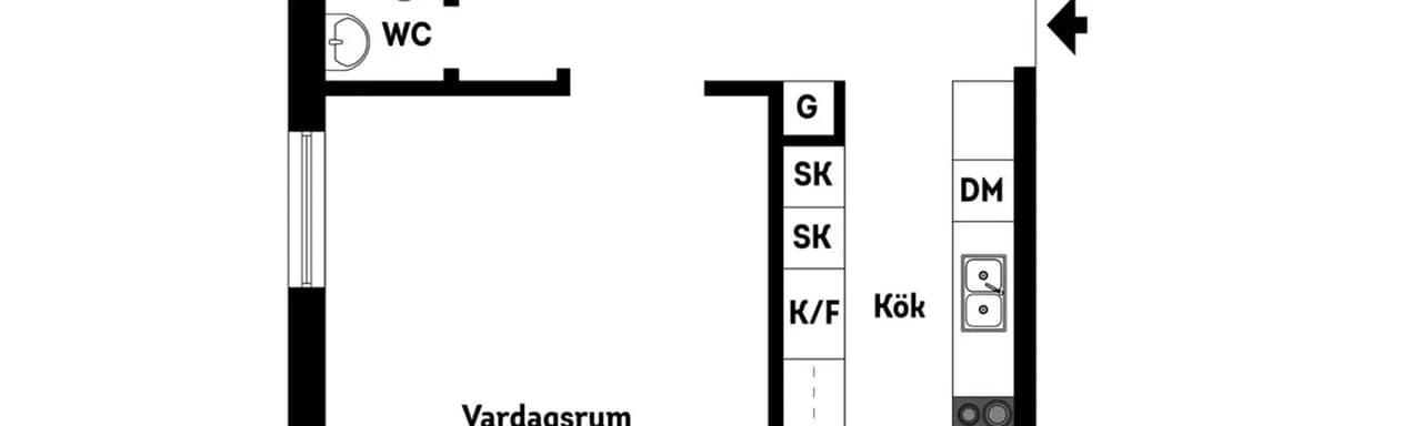 Floor plan for Storgatan 46
