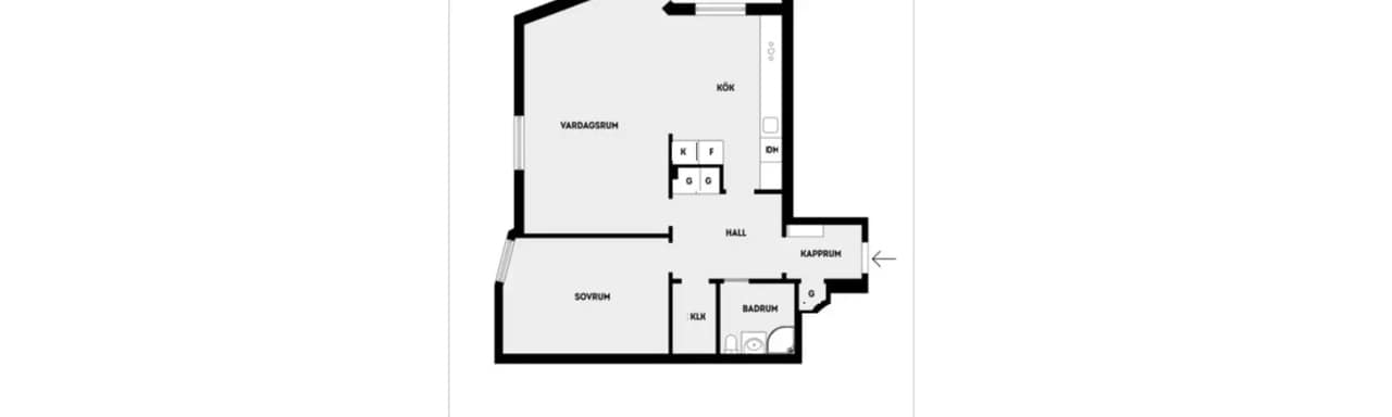 Floor plan for Kanalvägen 18
