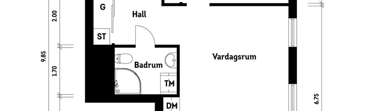 Floor plan for Valthornsgatan 6